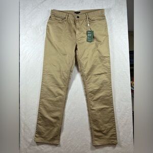 NWT Quince 32W 32L Dark Tan Classic Chino Pants Office Casual Pants C18